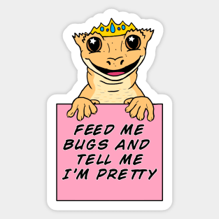 Crested Gecko Princess Sticker